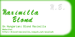maximilla blond business card